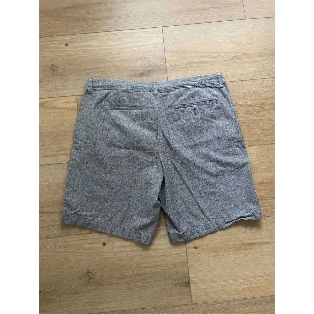 Banana Republic Men 36 Light Gray Chambray Shorts #0145